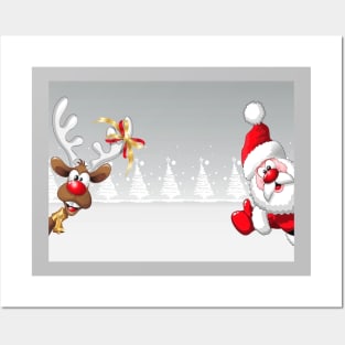 Santa claus design Posters and Art